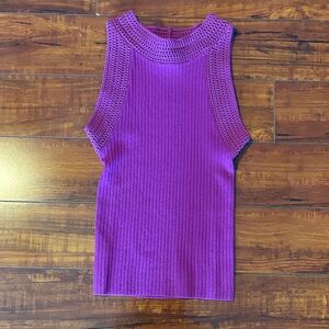 Vibrant Purple Knit Tank Top